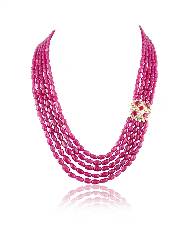 Women’s trendy necklace-Naila Polki And Diamond Pendant