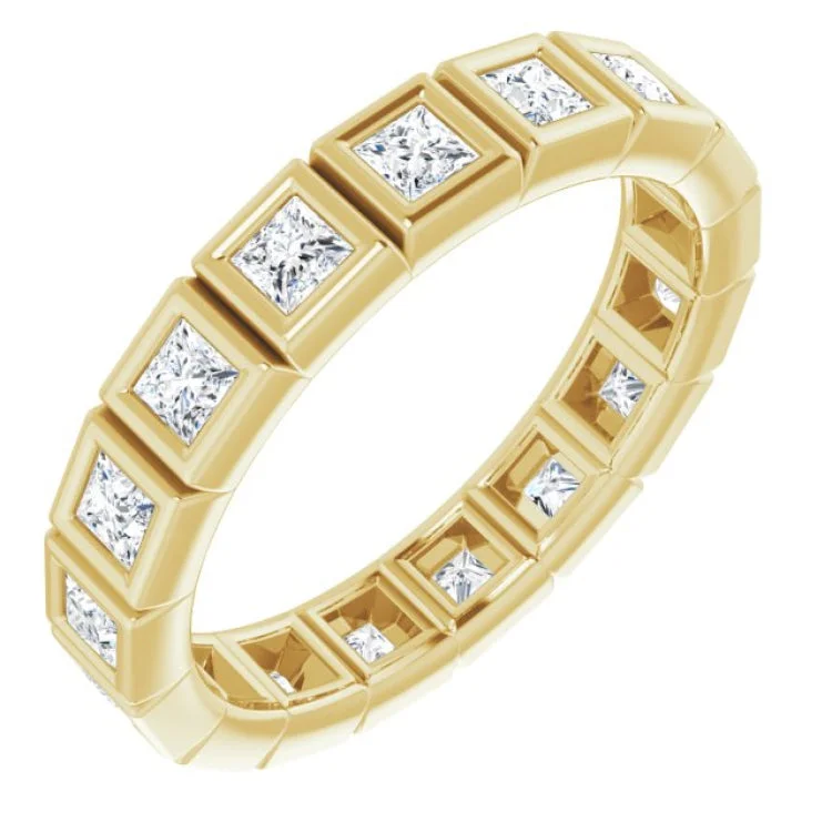 Women’s platinum engagement ring-14K Yellow 7/8 CTW Diamond Eternity Band