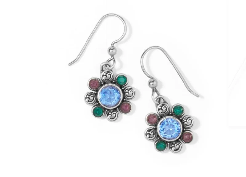 Women’s stylish earrings-Elora Gems Flower French Wire Earrings