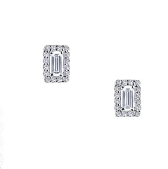 Women’s contemporary earrings-0.52 CTW Halo Stud Earrings