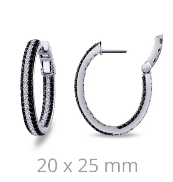 Women’s hoop earrings-2.85 CTW Oval Hoop Earrings