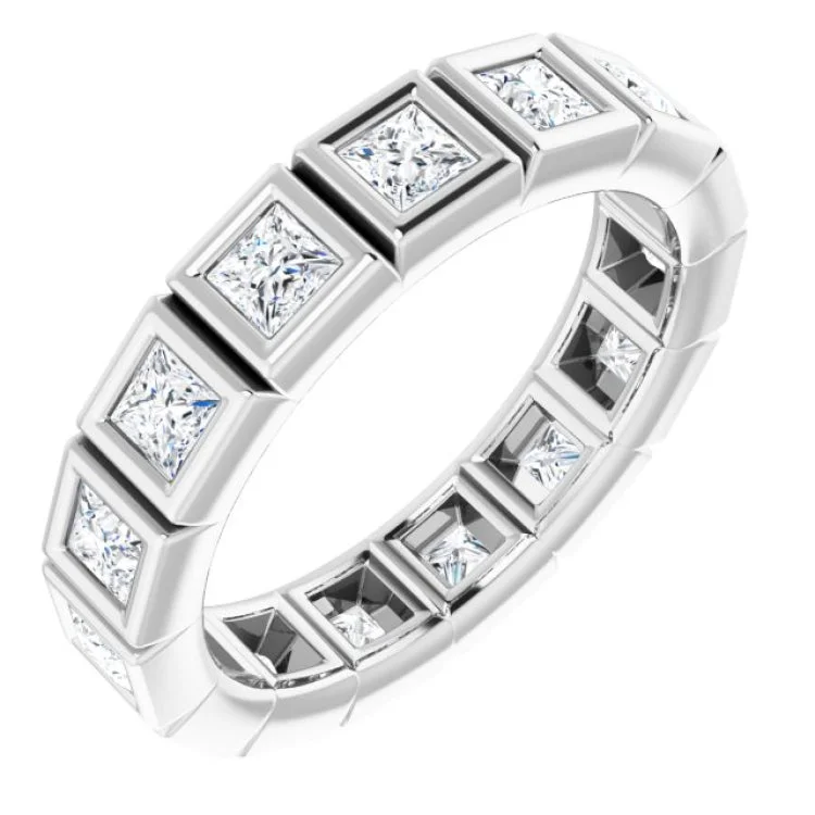 Women’s silver engagement ring-Platinum 1 1/5 CTW Diamond Eternity Band