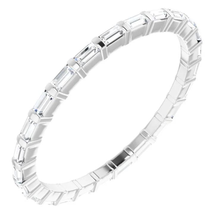 Women’s white gold engagement ring-Platinum 1/3 CTW Diamond Eternity Band