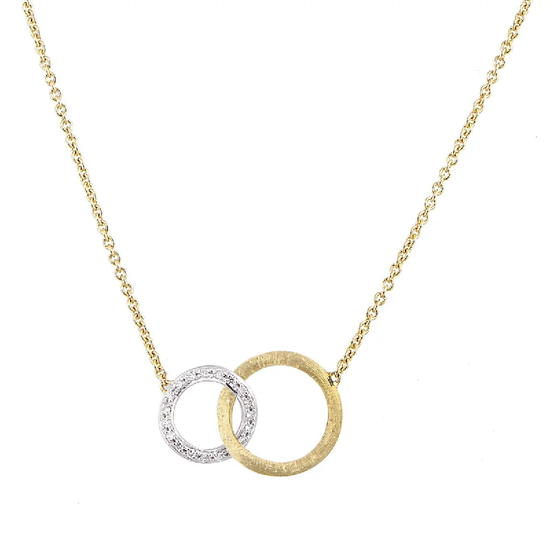 Women’s pendant necklace-18K Yellow Gold and Diamond Small Pendant