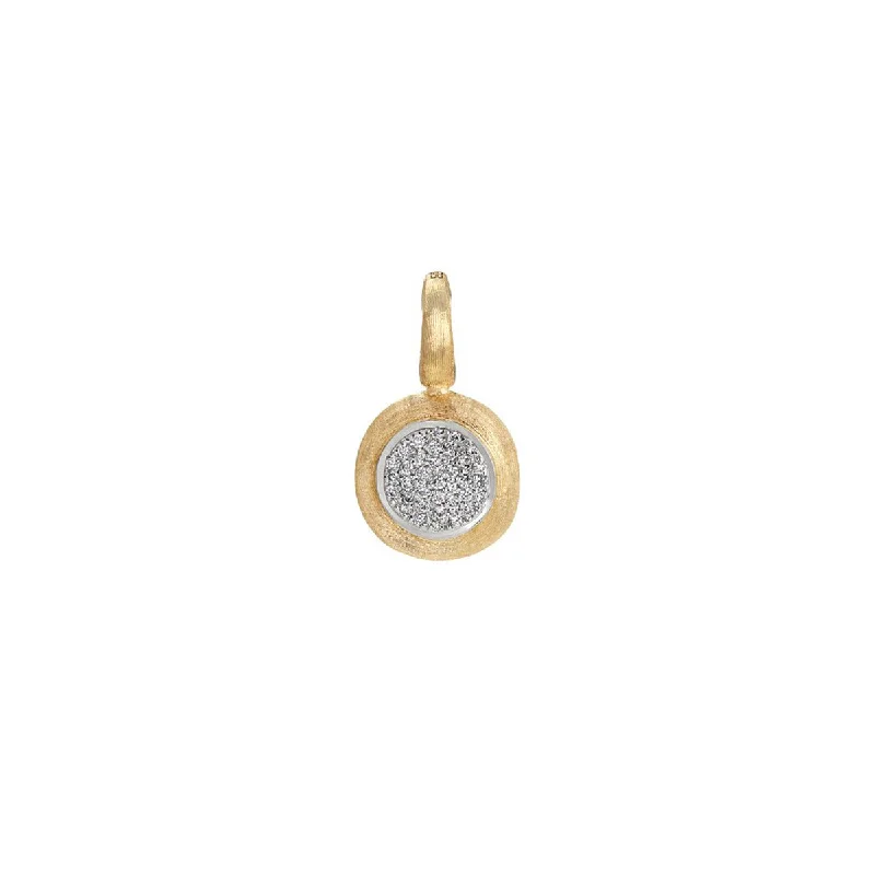 Women’s elegant gold necklace-Jaipur 18K Small Pendant with Pave Diamonds