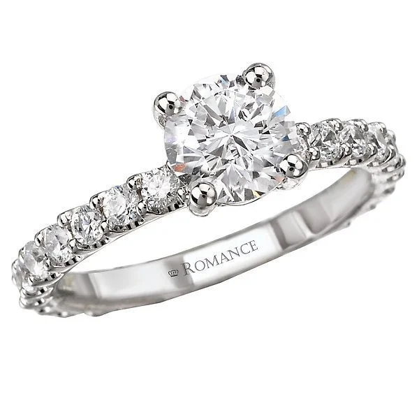 Women’s minimalistic engagement ring-14KT 3/4 CTW DIAMOND ACCENT 4/5 ETERNITY SETTING FOR 1 CT ROUND