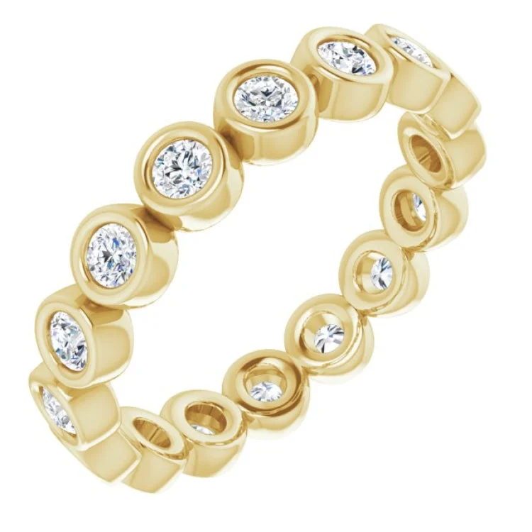 Women’s eco-friendly engagement ring-14K Yellow 1/2 CTW Diamond Eternity Band