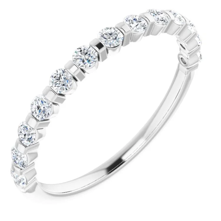 Women’s radiant diamond engagement ring-Platinum 3/8 CTW Natural Diamond Anniversary Band