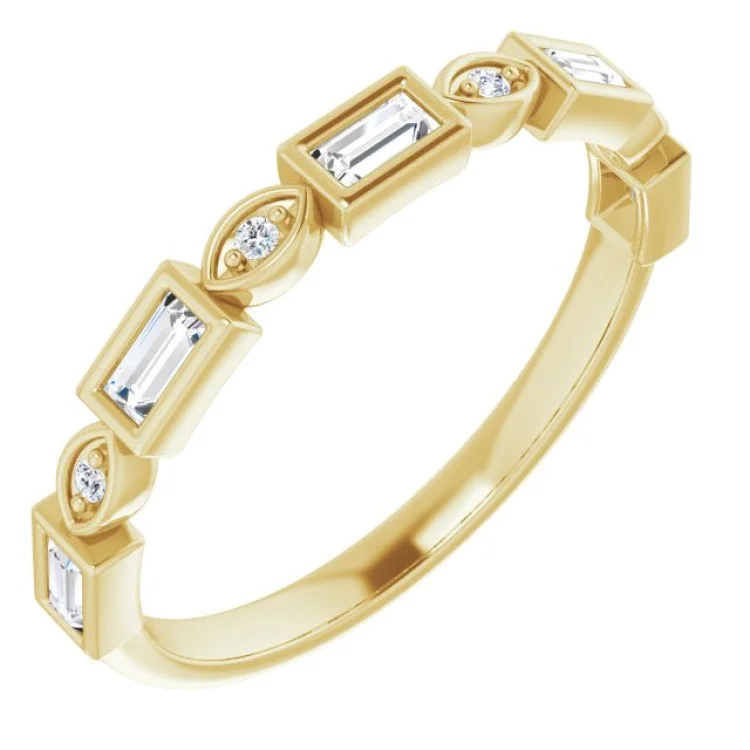 Women’s halo diamond ring engagement-14K Yellow 1/5 CTW Natural Diamond Anniversary Band