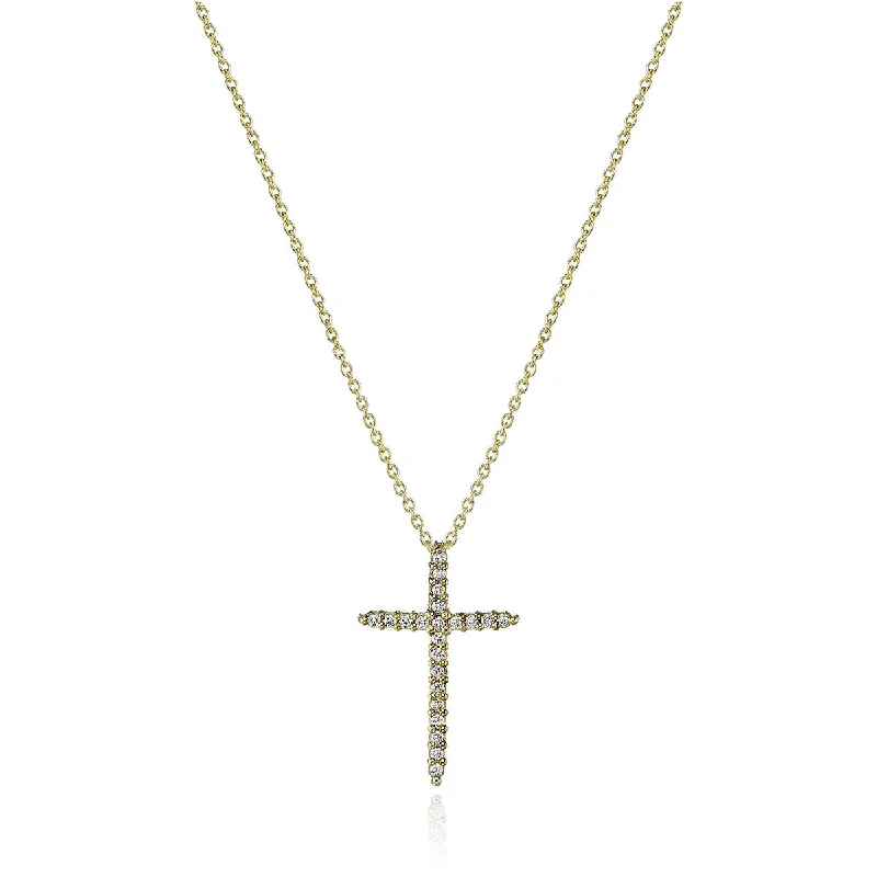 Women’s unique necklace-Cross Pendant with Diamonds