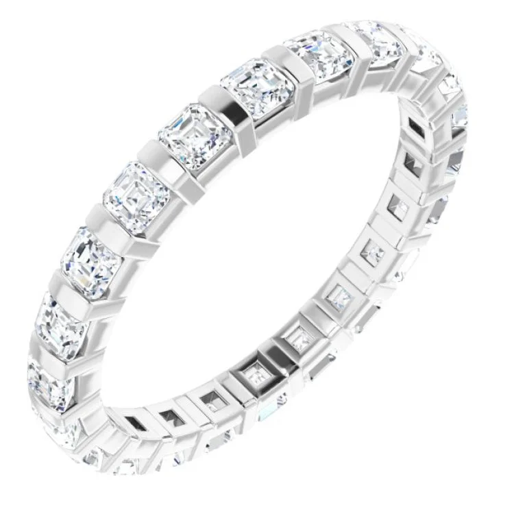 Women’s round cut engagement ring-Platinum 1 1/8 CTW Diamond Eternity Band