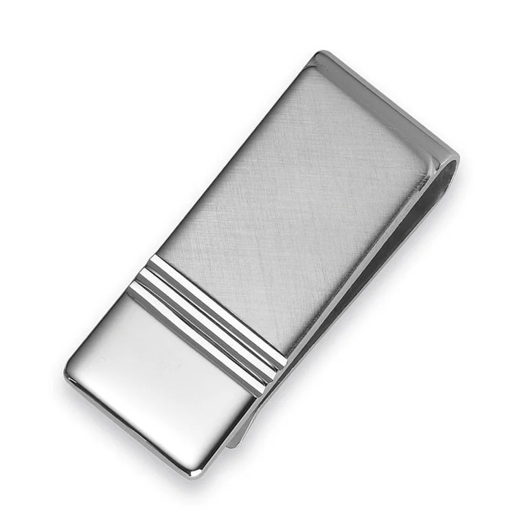 Women’s vintage style engagement ring-Rhodium Finish Diamond-Cut Money Clip Two-Tone