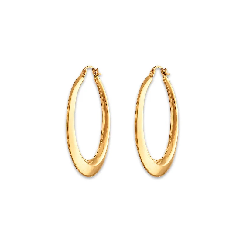 Women’s luxurious earrings-10KT Yellow Gold 30MM Hoop Earrings