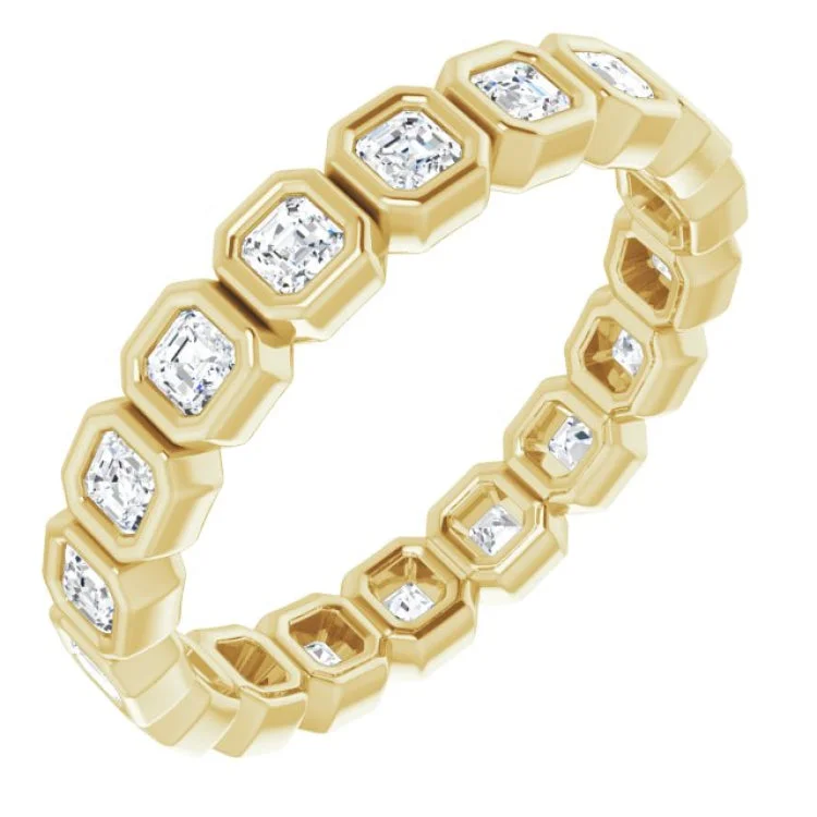 Women’s elegant diamond engagement ring-14K Yellow 9/10 CTW Diamond Eternity Band