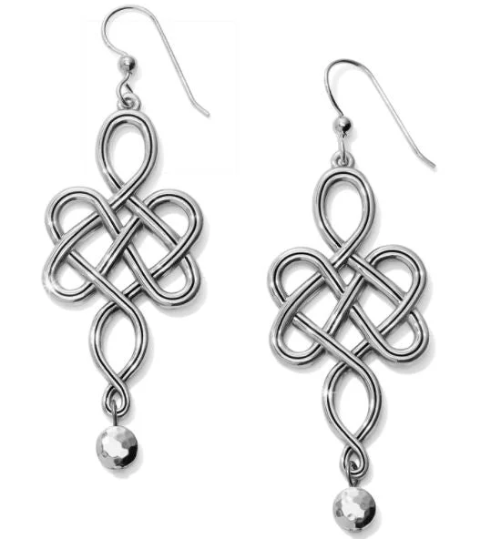 Women’s gold stud earrings-Interlok Endless Knot French Wire Earrings From the Interlok Collection