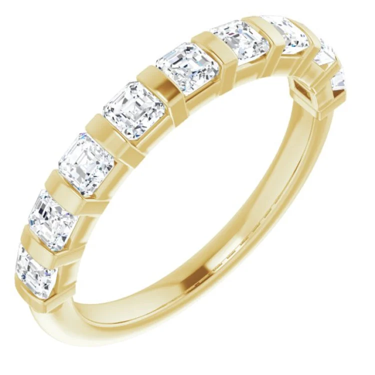 Women’s fine diamond engagement ring-14K Yellow 9/10 CTW Natural Diamond Anniversary Band