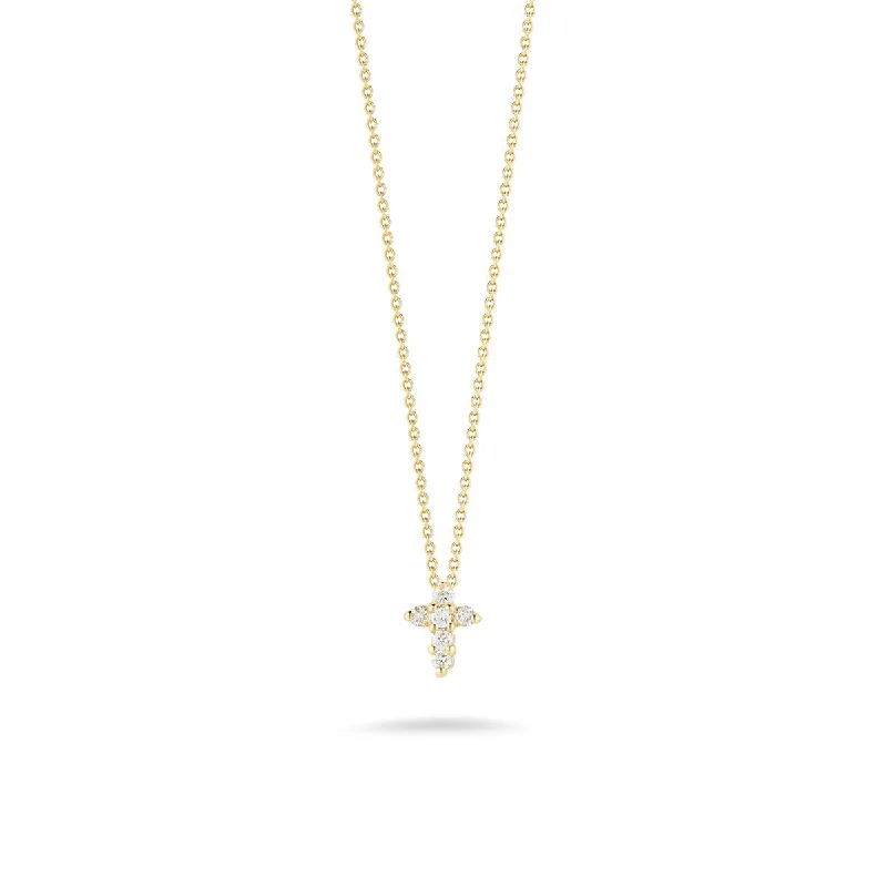 Women’s wedding necklace set-Baby Cross Pendant with Diamonds