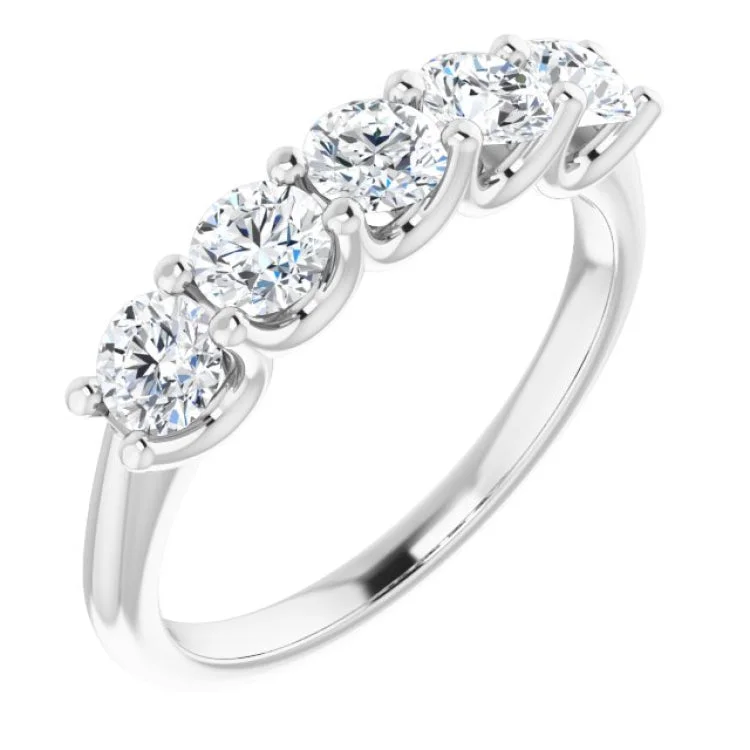 Women’s fancy engagement ring-Platinum 1 CTW Natural Diamond Anniversary Band