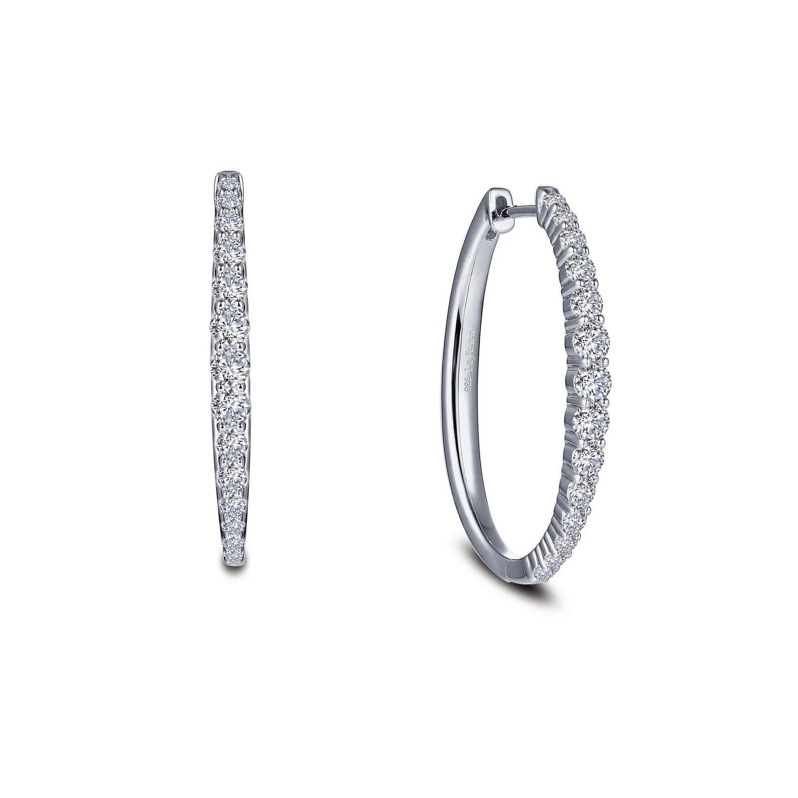 Women’s heirloom earrings-28.5 mm x 23 mm Oval Hoop Earrings