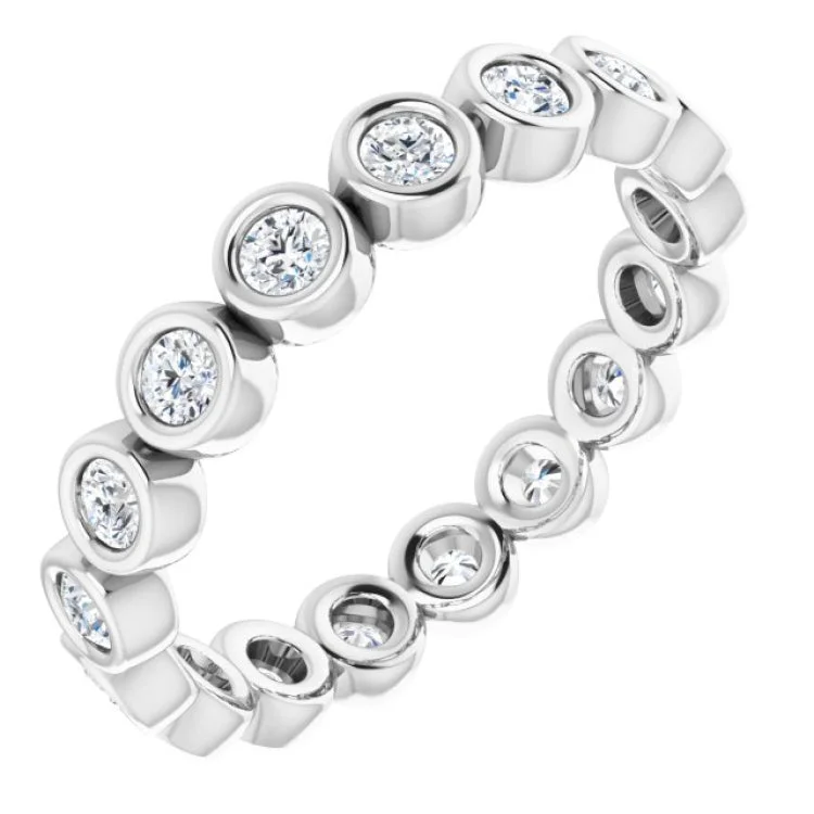 Women’s two-tone engagement ring-Platinum 1/2 CTW Diamond Eternity Band