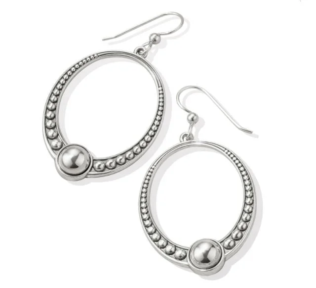 Women’s silver hoop earrings-Pretty Tough Oval French Wire Earrings