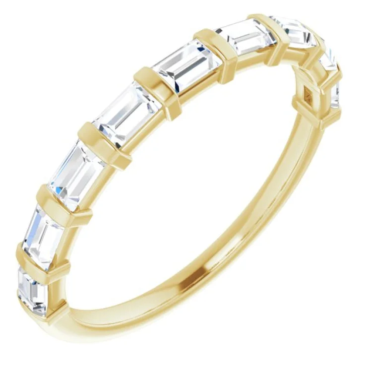 Women’s two-tone engagement ring-14K Yellow 5/8 CTW Natural Diamond Anniversary Band