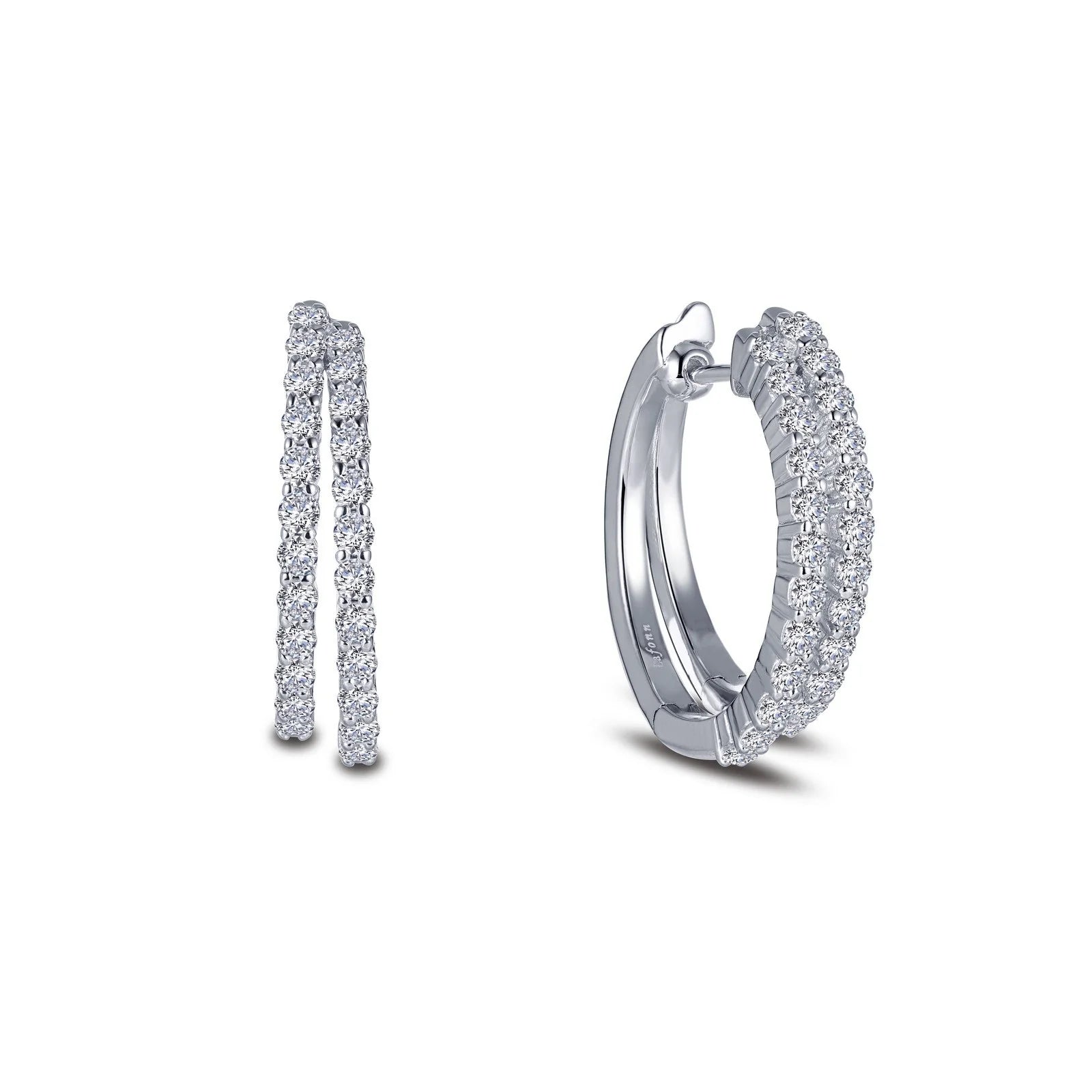 Women’s personalized earrings-20 mm x 23 mm Double-Hoop Earrings