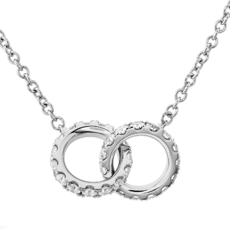 Women’s animal pendant necklace-HOF Classic Diamond Interlocking Pendant