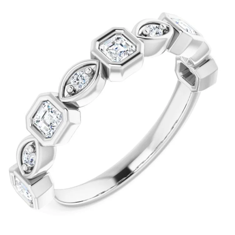 Women’s vintage diamond engagement ring-14K White 1/2 CTW Natural Diamond Anniversary Band