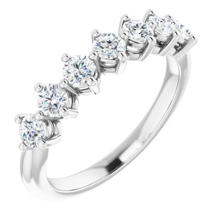 Women’s platinum engagement ring-Platinum 3/4 CTW Natural Diamond Anniversary Band