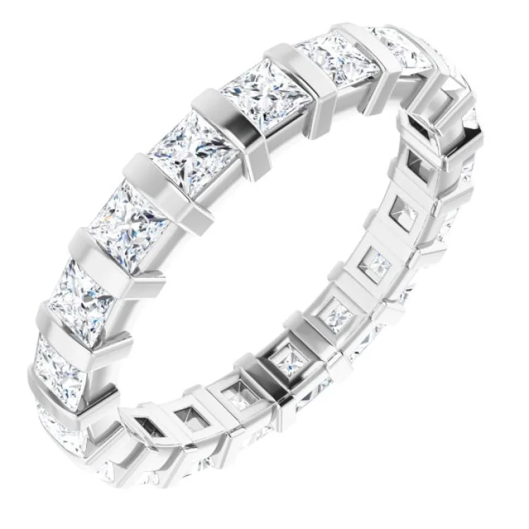 Women’s cathedral setting engagement ring-14K White 1 3/4 CTW Diamond Eternity Band