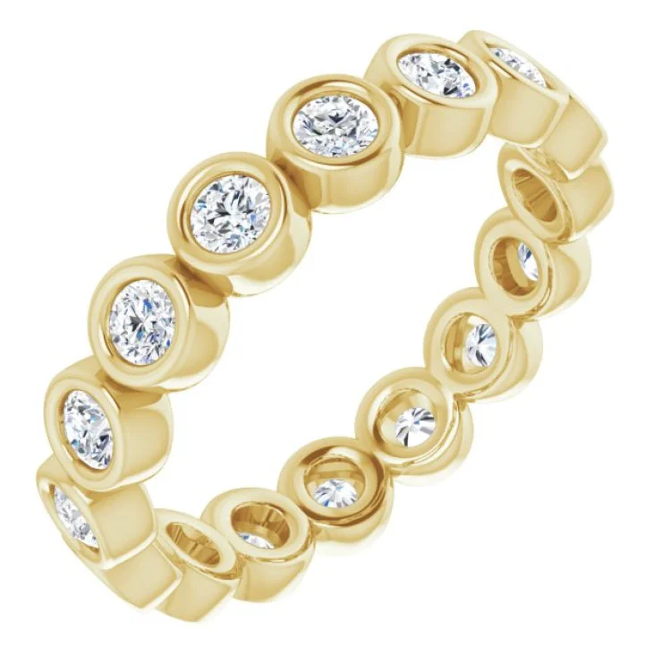 Women’s antique engagement ring-14K Yellow 3/4 CTW Diamond Eternity Band