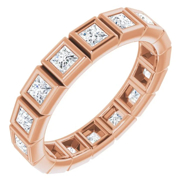 Women’s gold engagement ring-14K Rose 1 1/8 CTW Diamond Eternity Band