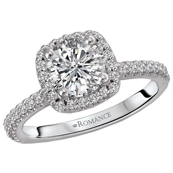 Women’s high-quality engagement ring-14KT 1/3 CTW Diamond Cushion Halo Setting For 1 CT Round/Cushion