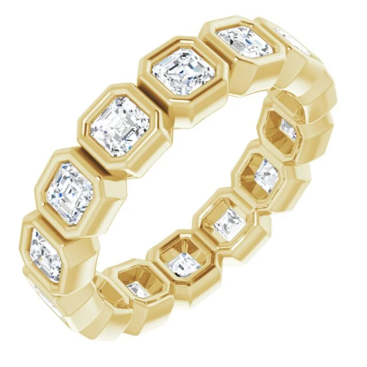 Women’s personalized gemstone engagement ring-14K Yellow 2 1/4 CTW Diamond Eternity Band