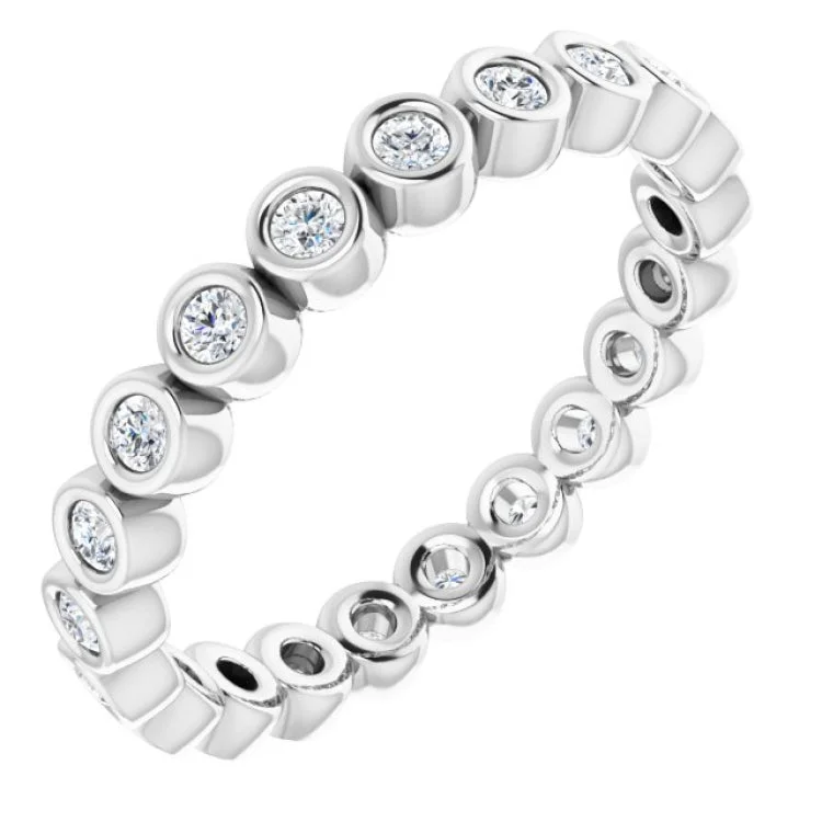 Women’s white gold engagement ring-Platinum 1/3 CTW Diamond Eternity Band