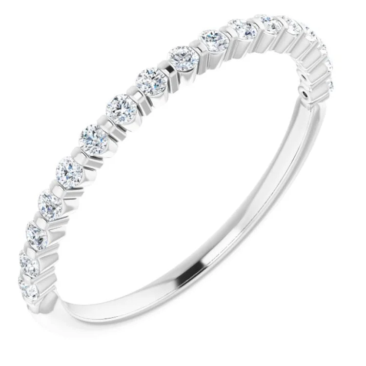 Women’s teardrop engagement ring-Platinum 1/4 CTW Natural Diamond Anniversary Band