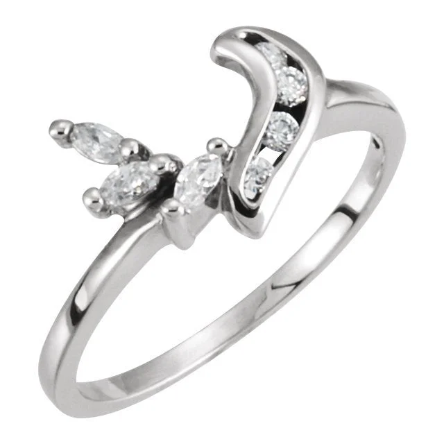 Women’s cushion-cut diamond engagement ring-14KT WHITE GOLD DIAMOND WRAP-STYLE ENHANCER