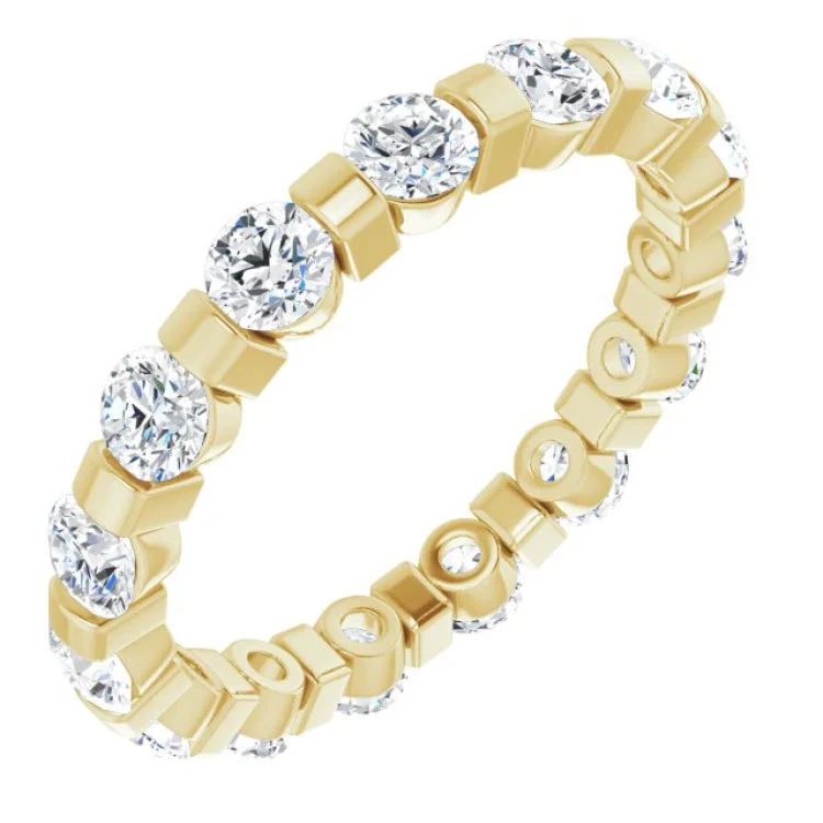 Women’s unique gemstone engagement ring-14K Yellow 1 1/2 CTW Diamond Eternity Band