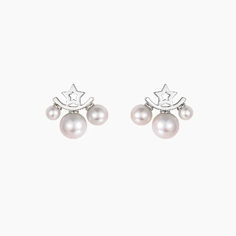 Women’s chandelier earrings-Star Fresh Pearl Earrings