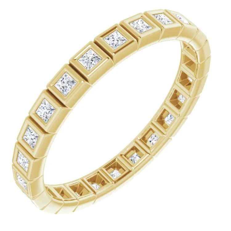 Women’s classic diamond engagement ring-14K Yellow 1/2 CTW Diamond Eternity Band