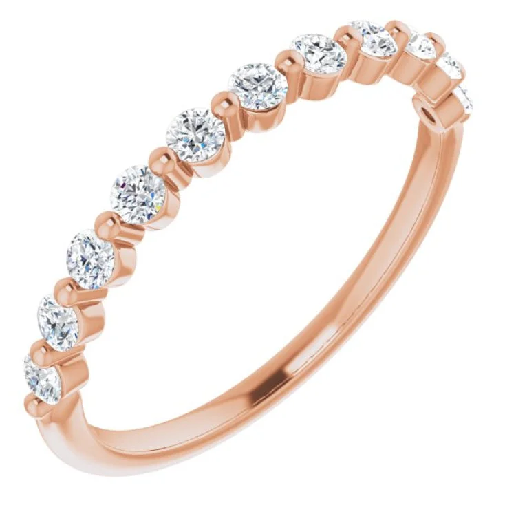 Women’s gold engagement ring-14K Rose 1/3 CTW Natural Diamond Anniversary Band