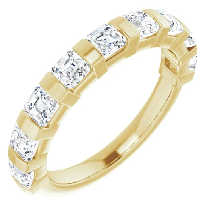 Women’s floral engagement ring-14K Yellow 1 3/8 CTW Natural Diamond Anniversary Band