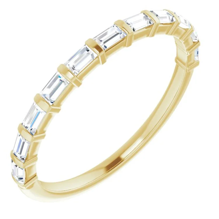 Women’s heart-shaped diamond engagement ring-14K Yellow 1/5 CTW Natural Diamond Anniversary Band