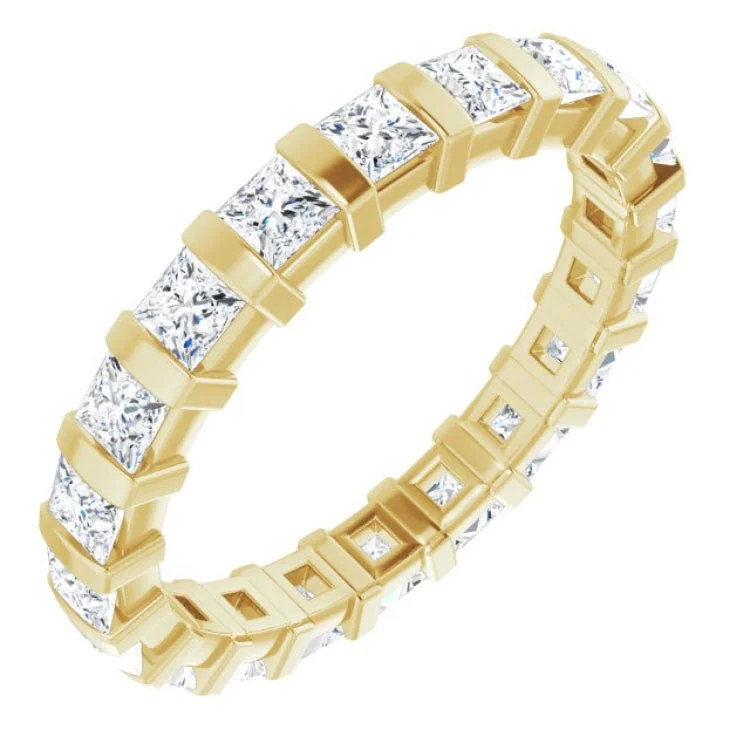 Women’s heart-shaped diamond engagement ring-14K Yellow 1 1/2 CTW Diamond Eternity Band