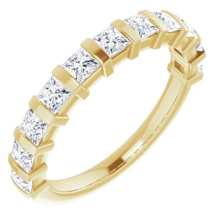 Women’s simple gold engagement ring-14K Yellow 1 CTW Natural Diamond Anniversary Band