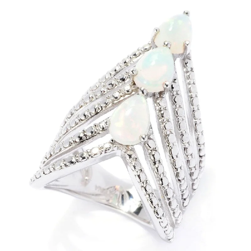 Women’s unique ring-925 Sterling Silver Ethiopian Opal Ring