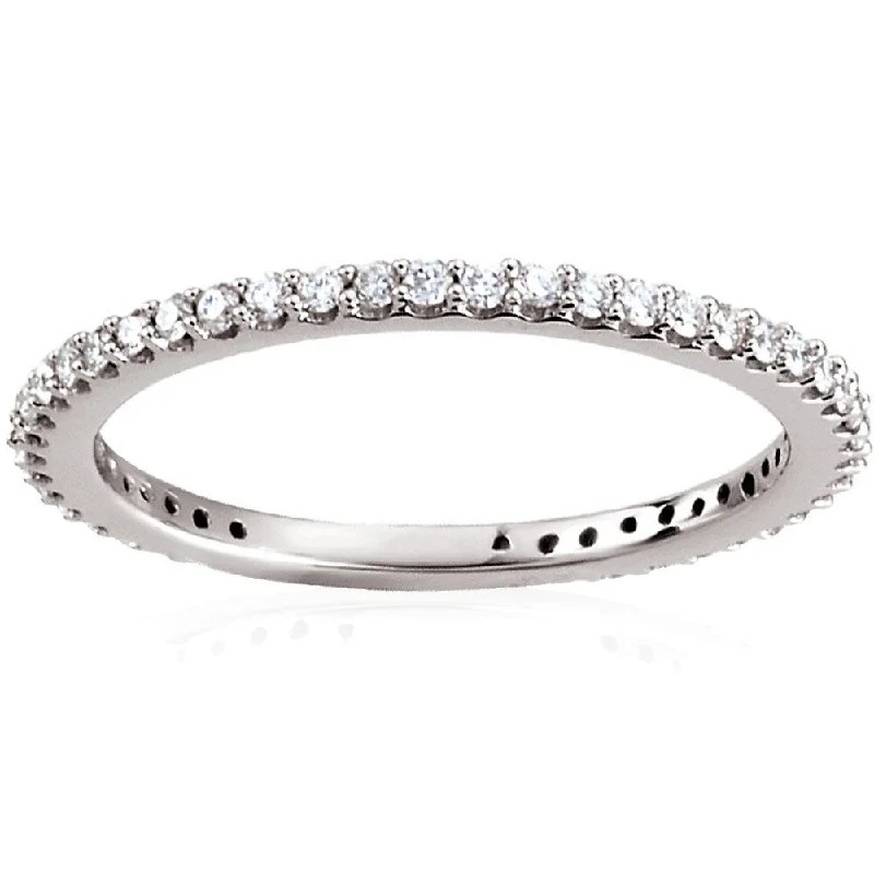 Women’s wedding ring set-1/3ct Diamond Eternity Ring Available in 14k White