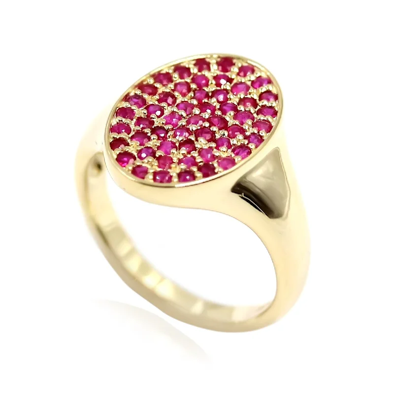 Women’s classic ring-14k Yellow Gold and Ruby Ring