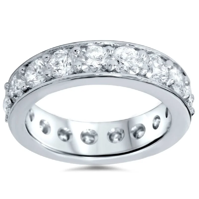 Women’s vintage wedding ring-3ct Diamond Eternity Ring White Gold